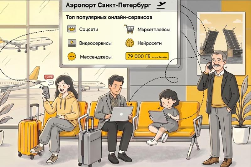 Билайн зафиксировал рост мобильного трафика в Пулково на 50% в начале лета