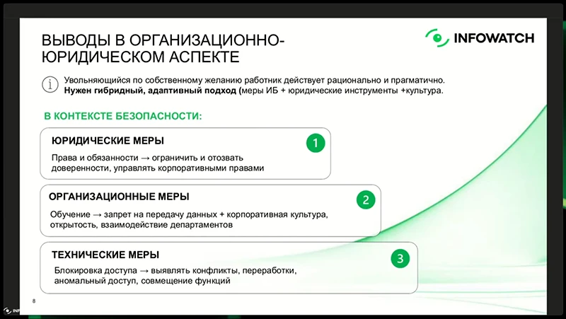 Меры для снижения рисков утечек при увольнениях 