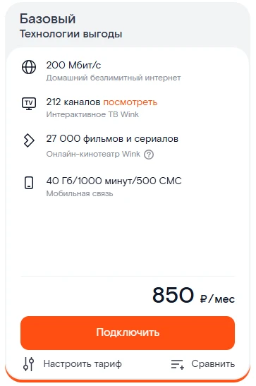 Краткое описание тарифа &laquo;Технологии выгоды&raquo;