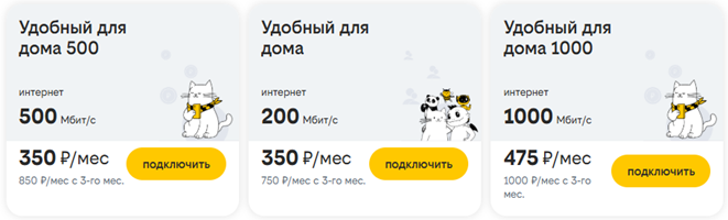 Подписки домашнего интернета Билайна Подписки домашнего интернета Билайна